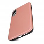 Wholesale iPhone Xr 6.1in Strong Armor Case with Hidden Metal Plate (Rose Gold)